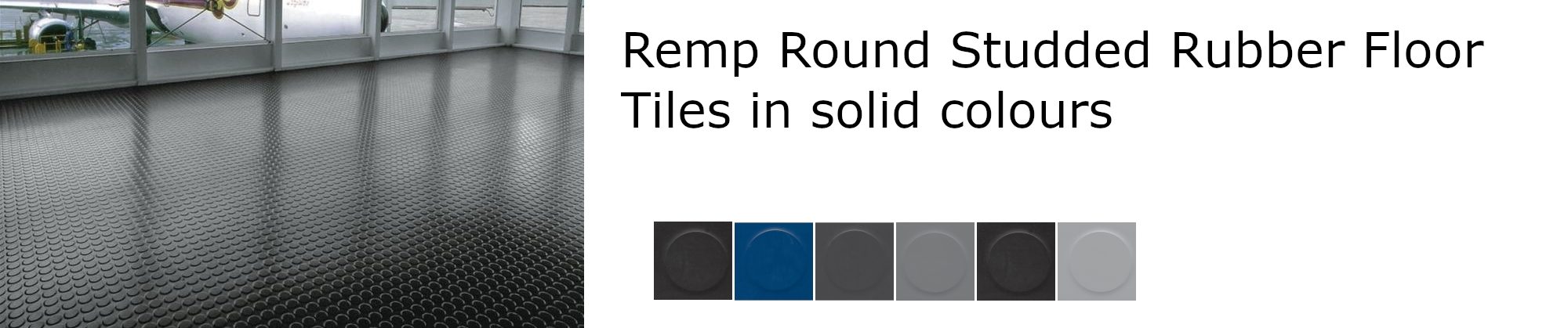 Remp Round Studded Rubber Flooring Tiles