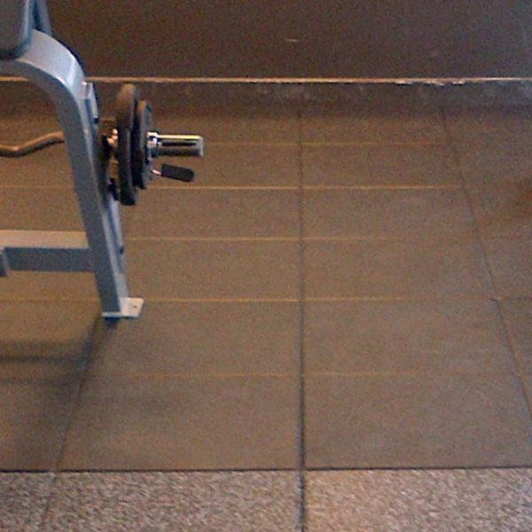 Multitile Black Graphite Impact absorbing crumb rubber gymnasium flooring tiles